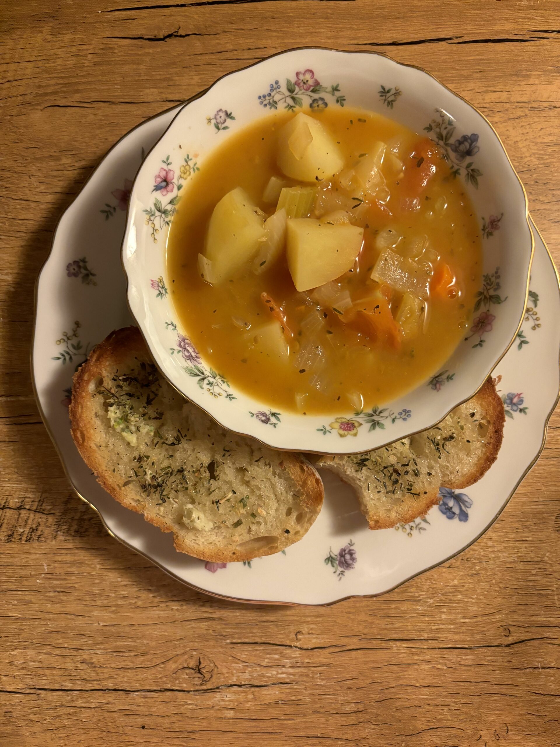 Rustic Tomato Soup with Grilled Sourdough